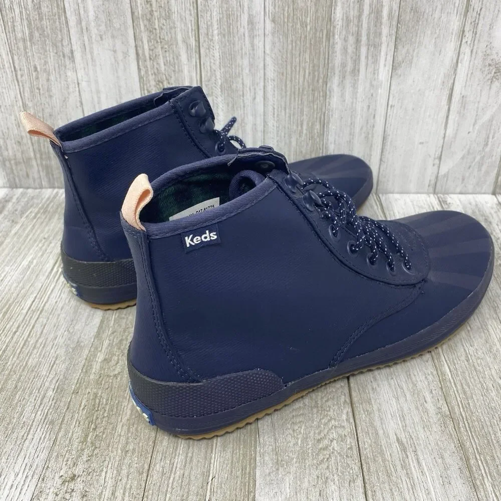 Keds Scout Splash Rain Boots Navy Blue Shoes - Women | Color: Blue/Pink Size 7 - Picture 4 of 9